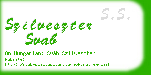 szilveszter svab business card